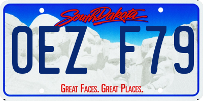 SD license plate 0EZF79