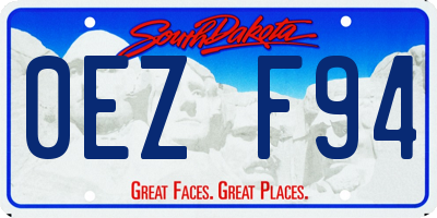 SD license plate 0EZF94