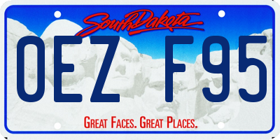 SD license plate 0EZF95