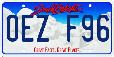 SD license plate 0EZF96