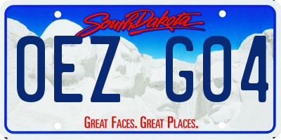 SD license plate 0EZG04