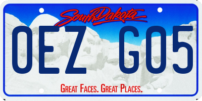 SD license plate 0EZG05