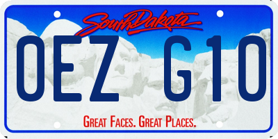 SD license plate 0EZG10