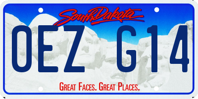 SD license plate 0EZG14