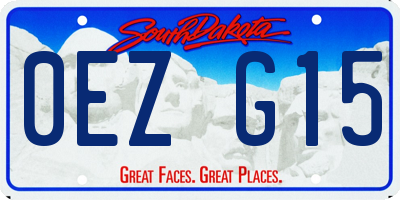 SD license plate 0EZG15