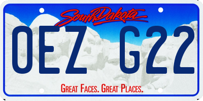 SD license plate 0EZG22