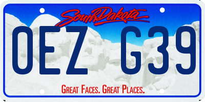 SD license plate 0EZG39