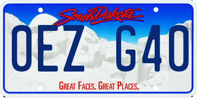 SD license plate 0EZG40