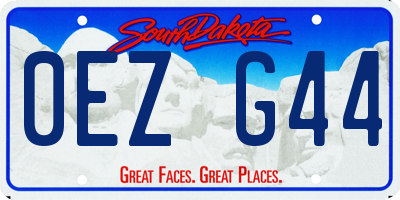 SD license plate 0EZG44