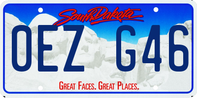 SD license plate 0EZG46