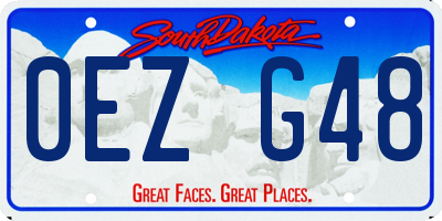 SD license plate 0EZG48