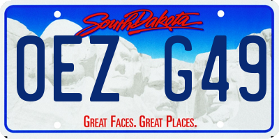 SD license plate 0EZG49