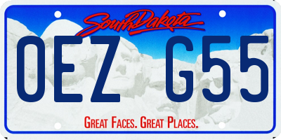SD license plate 0EZG55
