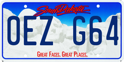 SD license plate 0EZG64