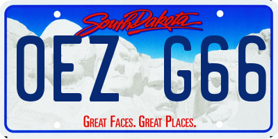 SD license plate 0EZG66