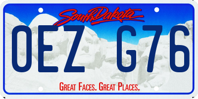SD license plate 0EZG76