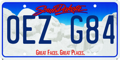 SD license plate 0EZG84