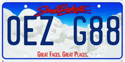 SD license plate 0EZG88