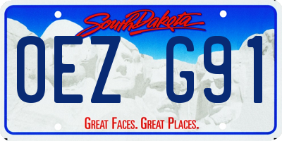 SD license plate 0EZG91