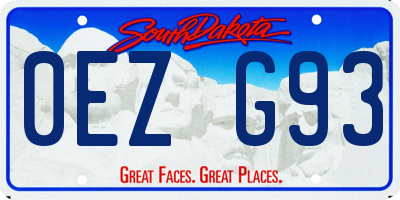 SD license plate 0EZG93