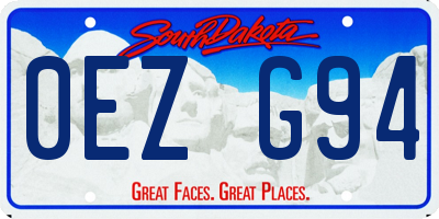 SD license plate 0EZG94