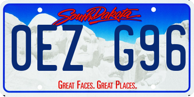 SD license plate 0EZG96
