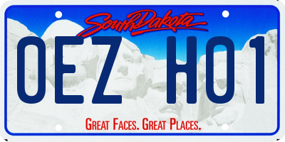 SD license plate 0EZH01