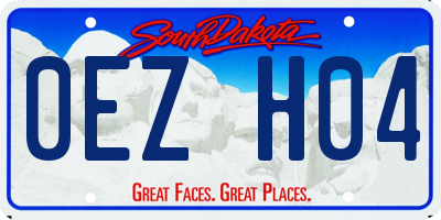 SD license plate 0EZH04