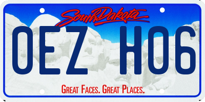 SD license plate 0EZH06