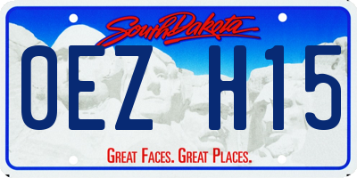 SD license plate 0EZH15