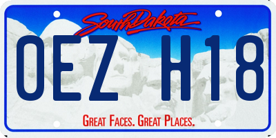 SD license plate 0EZH18