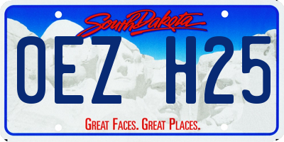 SD license plate 0EZH25