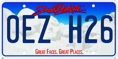 SD license plate 0EZH26