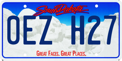 SD license plate 0EZH27