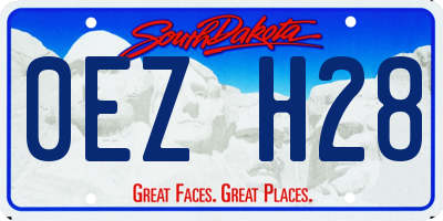 SD license plate 0EZH28