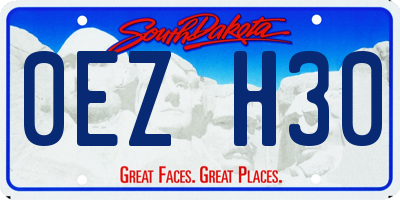 SD license plate 0EZH30