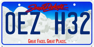 SD license plate 0EZH32