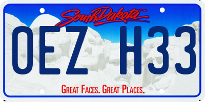 SD license plate 0EZH33
