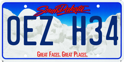 SD license plate 0EZH34