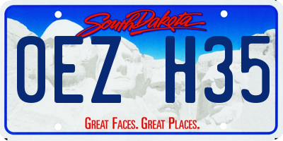 SD license plate 0EZH35