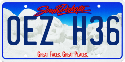 SD license plate 0EZH36