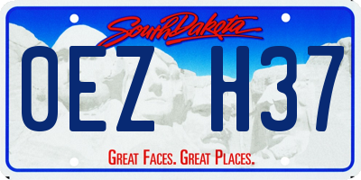 SD license plate 0EZH37