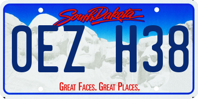 SD license plate 0EZH38
