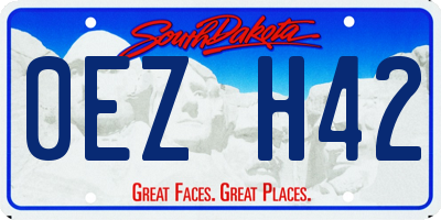SD license plate 0EZH42