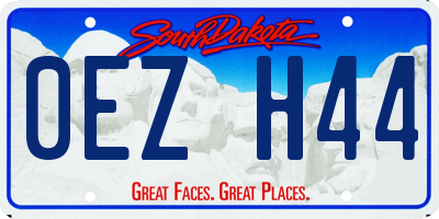 SD license plate 0EZH44