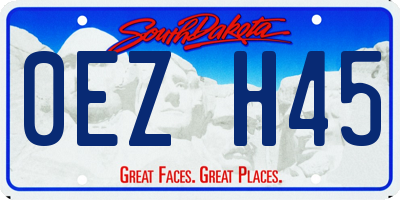 SD license plate 0EZH45