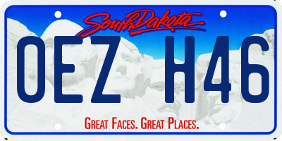 SD license plate 0EZH46