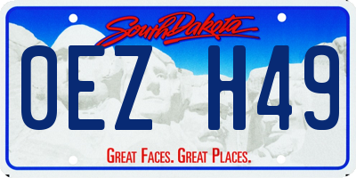 SD license plate 0EZH49