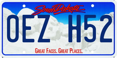 SD license plate 0EZH52