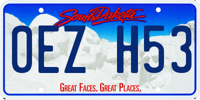 SD license plate 0EZH53